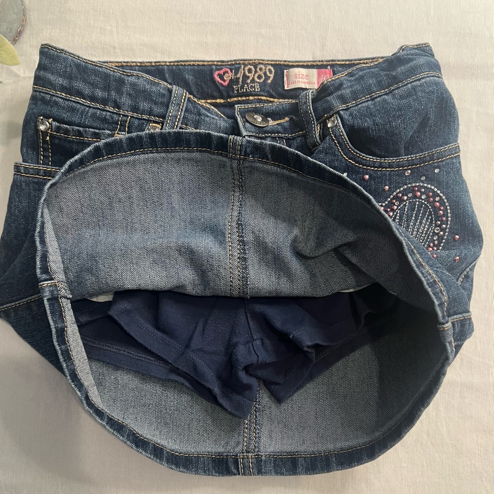 1989 Place Girls Denim Skirt. Size 10 - Picture 3 of 4